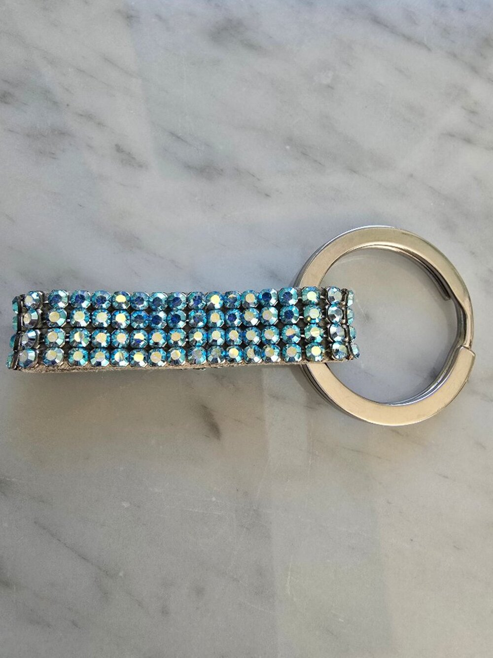 Swarovski Ice Blue Key Ring